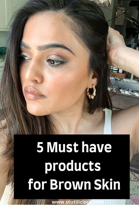 Foundation For Indian Skin Tone, Autumn Undertone, Brown Skin Makeup Indian Natural, Eye Makeup Dark Skin, Indian Girl Makeup, Makeup Under Eye, Eye Makeup Dark, Makeup For Brown Skin, Makeup Dark Skin