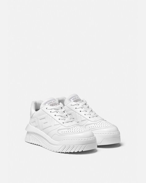 Greca Odissea Sneakers White | Versace US Sneakers Collection, Style Change, Matches Fashion, Versace Men, Slipper Shoes, Gianni Versace, Sneaker Collection, Designer Sneakers, Goods And Services