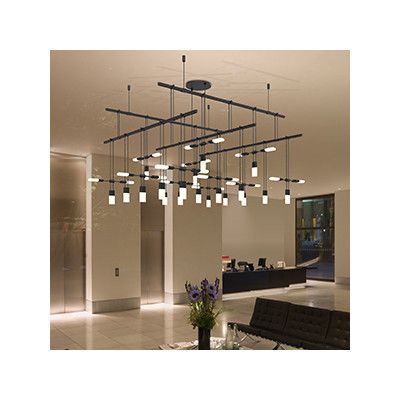 Sonneman Suspenders® 43-Light Pendant Ceiling Hangers, Sonneman Lighting, Minimalist Lighting, Light Sculpture, Large Chandeliers, Unique Lighting, Led Chandelier, Led Ceiling Lights, Led Ceiling