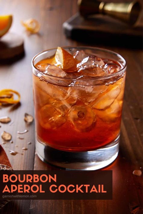 Love Aperol? Go beyond the Spritz with these vibrant Bourbon Aperol Cocktails. A splash of Prosecco (or club soda) keeps these bourbon & Aperol drinks light and refreshing. Make one in minutes! Best Fall Drinks, Aperol Cocktails, Old Fashion Drink Recipe, Aperol Drinks, Batch Cocktail Recipes, Bourbon Drinks Recipes, Batch Cocktail Recipe, Bourbon Cocktail Recipe, Drink Garnishing