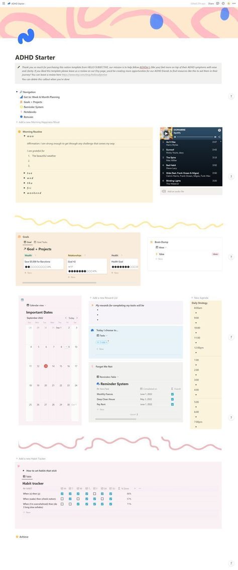 notion free templates for students Study Planner Free, Aesthetic Notion Template, Life Planner Organization, Aesthetic Notion, Morning Pages, Habit Tracking, Notion Templates, Small Business Planner, Colorful Aesthetic