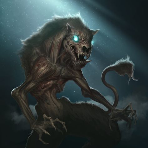 Undead Werewolf, Zombie Animals, Zombie Werewolf, Zombie Monster, Slavic Mythology, Vampires And Werewolves, Monster Art, Creature Design, Mythical Creatures