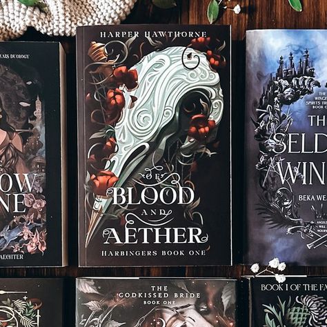 Britt | Romance & Fantasy Bookstagrammer on Instagram: "Fantasy books you may not have heard of.  But also, these are gorgeous covers 😍  The Hollow Plane @allisoncarrwaechter   Of Blood And Aether  @harperhawthorne   The Seldom Wings @bekaboowrites   A Cursed Kiss @authorjennyhickman   White Horse Black Night  @eviemarceaubooks   Beyond The Aching Door @by_victoriamier   #fantasybookrecommendations #fantasybookrecs #romantasyrecs" Horse Black, Black Night, The Hollow, Blackest Night, White Horse, Reading List, Fantasy Books, Book Recommendations, Kiss