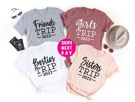 "Vacation Shirt, 2022 Family Trip Shirt, Friend Trip Tee, Holiday Tee, Sister Trip T Shirt, Gift For Women, Gift For Friend, Gift For Besties --- How To Order --- 1-) Please check and review all photos in the listing 2-) Choose your t-shirt color and size *Different styles of shirts may have different shades of same color choice due to different manufacturer brands. *For this reason, we recommend you to order same style of shirts (Unisex, Tank Top, etc.) if you want exact matching colors. 3-) En Scout Shirt Ideas, Zoo Shirts, Bestie Trip, Baby Zoo, Toddler Teacher, Clearwater Beach Florida, Zoo Theme, 50th Birthday Ideas, Trip Shirts