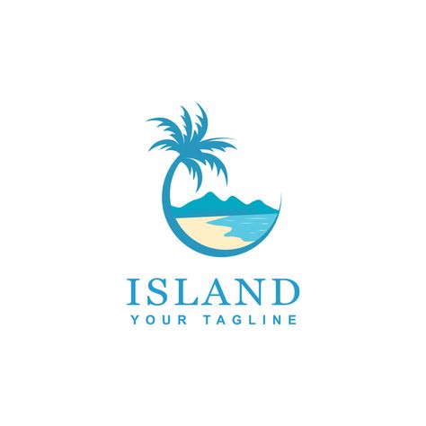 Your Road Map To Designing The Perfect Travel Logo Island Logo Design, California Logo, Marines Logo, Tree Logo Design, Island Logo, Beach Logo, Logo Samples, Florist Design, Beach Icon