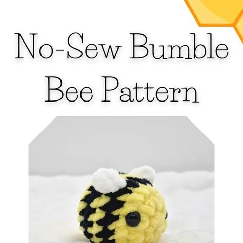 No Sew Bee Crochet, Free Crochet Patterns Amigurumi No Sew, Crochet Animals No Sew, Crochet Mini Bee Free Pattern, Small Crochet Bee Pattern Free, Bumble Bee Amigurumi Free Pattern, Small Bee Crochet Pattern, Bee Pattern Crochet, Crochet Bees Pattern