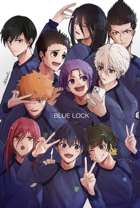 Bllk Fanart, Muka Lelaki, Blue Lovk, Pretty Wallpapers Tumblr, Blue Clocks, Team Blue, Locked Wallpaper, Blue Block, Sports Anime