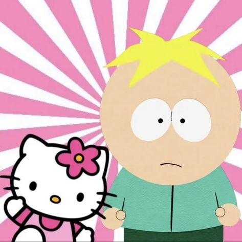 South Park Hello Kitty, Butters South Park, Mobile Logo, South Park Funny, South Park Characters, Anime Villians, Hello Kitty Characters, Hello Kitty Cartoon, Hello Kitty Art