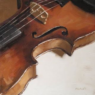 Michael Naples, Violin Detail, 2011, Oil on 1/4" Board, Approx 6"x6" Violin Art Reference, Violin Painting Aesthetic, Violin Art Painting, Music Drawing Ideas, Viola Painting, Instrument Painting, Toddler Music, Violin Painting, Drawing Ideas Sketch