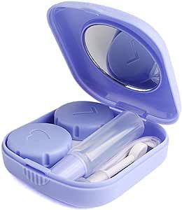 Cute Pocket Mini Contact Lens Case Travel Kit Easy Carry Mirror Container Holder Purple Contact Lense Case, Expensive Purses, Contact Solution, Contact Lenses Case, Contact Case, Contact Lens Case, Contact Lens Cases, Photo Buttons, Tool Case