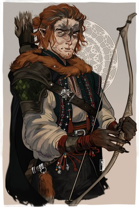 Ranger Dnd, Cross Fox, Dnd Races, D D Character Ideas, Fantasy Portraits, Fantasy Races, Dungeons And Dragons Characters, Character Collection, Dnd Ideas