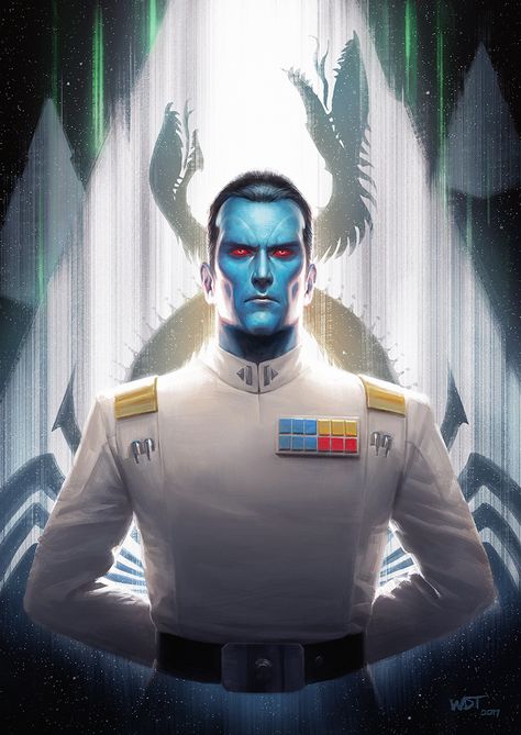 Thrawn by wraithdt Thrawn Book, Thrawn Star Wars, Admiral Thrawn, Grand Admiral Thrawn, Star Wars Painting, Star Wars Celebration, Star Wars Empire, Star Wars Tattoo, Star Wars Rpg