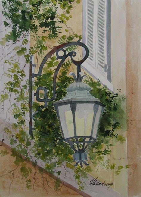 Lantern Drawing, Lantern Painting, Old Lanterns, Watercolour Inspiration, Art Lamp, Watercolor Flower Art, Watercolor Art Lessons, Aesthetic Painting, Aesthetic Pastel Wallpaper