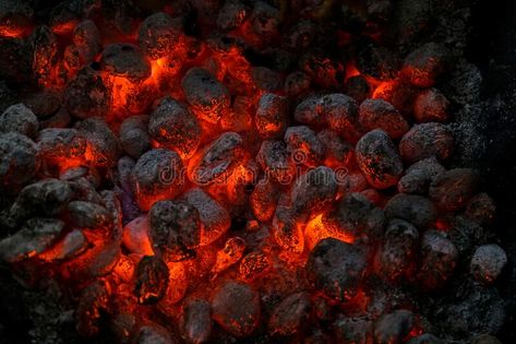 Fireplace Top, Burning Coal, Burning Embers, Top View, At Night, Close Up, Royalty Free Stock Photos, Fireplace, Stock Images