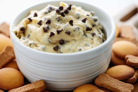 Chocolate Chip Cookie Dough Dip Recipe | Buns In My Oven Sweet Dips Recipes, Macncheese Recipe, Chocolate Chip Cookie Dough Dip, Cannoli Dip, Cookie Dough Dip, Cheesecake Dip, Sweet Dips, Dessert Dips, Cheap Ray Bans