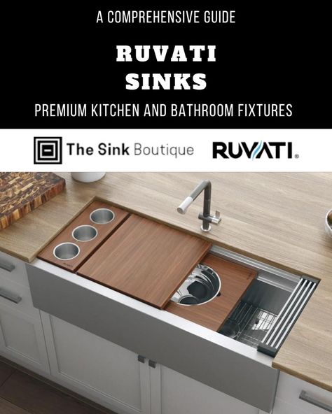 About Ruvati Sinks In this guide, we will explore the different types of Ruvati sinks available, the materials they are crafted from, their unique design features, installation and maintenance considerations, as well as customer reviews and recommendations. We will also provide insights into how Ruvati compares to other brands in terms of quality and sustainability. https://thesinkboutique.com/blogs/news/ruvati-sinks-comprehensive-guide-kitchen-bathroom #kitchendesign #farmhousekitchen #co... Sink In, Kitchen Bathroom, Farmhouse Kitchen, Kitchens Bathrooms, Different Types, Design Features, Kitchen Design, Sustainability, Unique Design