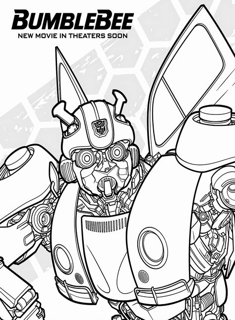 Bumblebee Movie Bumblebee Movie, Coloring Pages For Preschool, Transformers Coloring Pages, Kindergarten Coloring, Bee Coloring Pages, Bumblebee Transformers, Kindergarten Coloring Pages, Coloring Page Ideas, Coloring Pages Printable