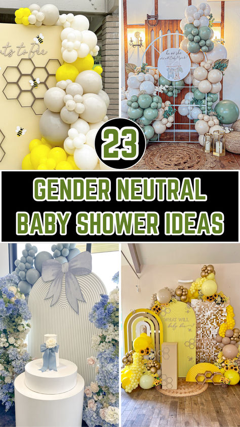 These 23 gender neutral baby shower ideas will inspire you to create a fun and stylish celebration. From cute decor to unique games, these ideas fit any theme and are great for all guests to enjoy! Cute Baby Shower Ideas Themes, Baby Shower Themes March, Indoor Baby Shower Ideas, Neutral Baby Shower Ideas Themed Parties, Baby Shower Ideas Springtime, Baby Shower Neutral Theme, Unique Baby Shower Themes Neutral, Unisex Baby Shower Ideas, Baby Shower Gender Neutral Theme