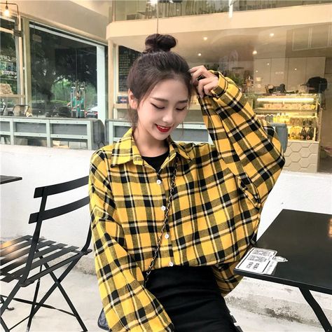 Yellow Plaid Shirt Outfit, Plaid Shirt Outfit Women, Yellow Flannel Outfit, Flannel Outfit Women, Yellow Plaid Outfit, Women Plaid Shirt, Womens Plaid Shirt, Plaid Shirt Outfit, Yellow Flannel Shirt