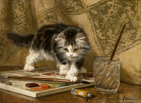 HENRIETTE RONNER-KNIP | THE YOUNG ARTIST | European Art: Paintings & Sculpture2020 | Sotheby's Koloman Moser, Francisco Goya, Jig Saw, Kittens Playing, Pierre Auguste Renoir, Arte Inspo, A4 Poster, Art Antique, European Art