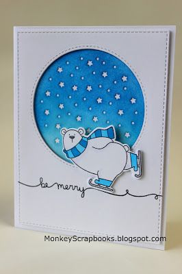 Polar Bear Christmas Cards, Polar Bear Card, Chrismas Cards, Animal Stamps, Watercolour Christmas, Painted Pebbles, Scrap Cards, Polar Bear Christmas, Bear Card