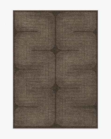 The Hiltons Encatada Ash Brown Tufted Rug | Ruggable Brown Rugs For Living Room, Background Water, Ruggable Rug, Gray And Brown, Rug Colors, Interior Design Concepts, Asian Design, Geometric Motifs, Ash Brown