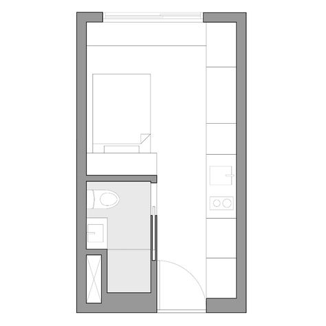 Small Apartment Floor Plans, Micro House Plans, Micro Apartments, Small Apartment Layout, Small Apartment Plans, Condo Floor Plans, Studio Layout, Pod House, Student Apartment