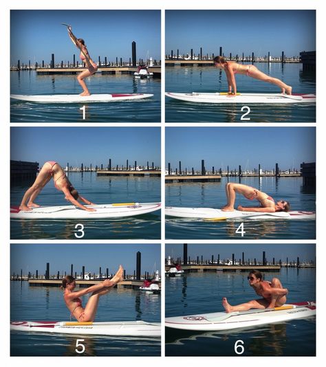 Beginner Yoga Poses Water Yoga Poses, Kundalini Yoga Poses, Yoga Beginner, Sup Girl, Beginner Poses, Water Yoga, Beginner Yoga Poses, Paddle Board Yoga, Sup Stand Up Paddle