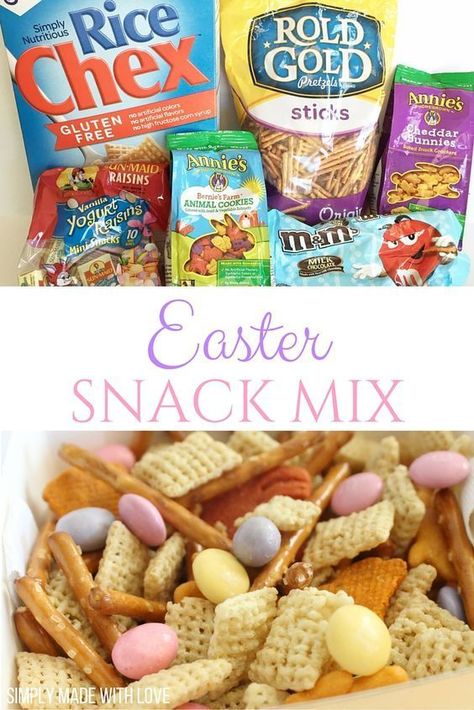 Easter Lunch For Kids, Easter Camping Ideas, Easter Trail Mix For Kids, Spring Trail Mix For Kids, Bunny Mix Snack, Easter Snacks For Kids, Easter Snack Ideas, Bunny Snack Mix For Kids, Easter Breakfast Ideas