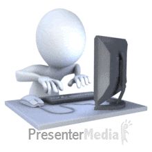 ID# 7364 - Hard Working On Computer Anim - PowerPoint Animation Animation Stickman, 3d People, Animated Clipart, Powerpoint Animation, White People, Stick Figures, Work Life, Images Gif, Little People