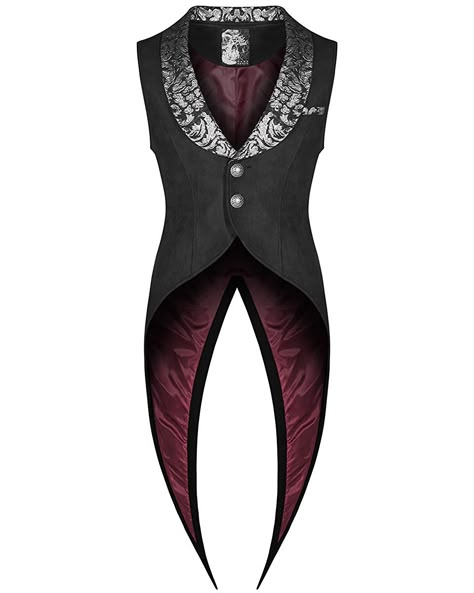 Men’s Aristocrat Regency Vampire Black Silver Jacquard Swallow Tails Waistcoat - The Best Men's Vampire Costumes & Accessories | Deluxe Theatrical Quality Adult Costumes Red Tailcoat, Steampunk Aristocrat, Vampire Vintage, Punk Steampunk, Brown Motorcycle, Army Coat, Vampire Costumes, Victorian Vampire, Blue Tapestry