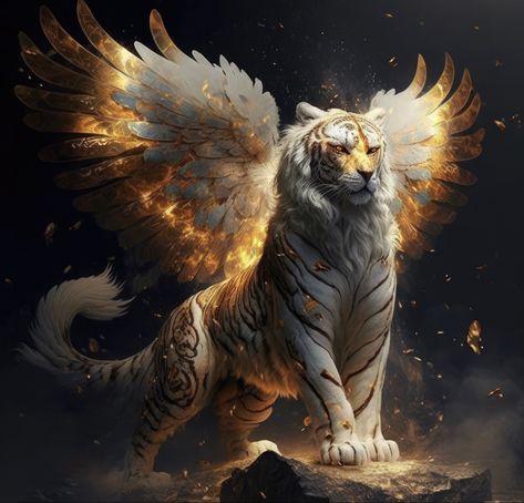 Rave Aesthetic Wallpaper, Winged Tiger, Wallpaper Concert, Tiger Spirit Animal, Mythical Art, Rave Aesthetic, Music Wallpapers, Tiger Artwork, Beautiful Wildlife