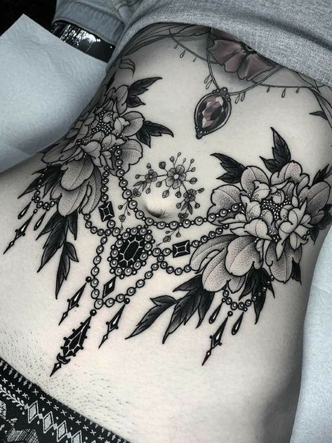 Chest Tattoo Girl, Abdomen Tattoo, Tattoos About Mom, Magic Tattoo Ideas, Tattoos About Growth, Tummy Tattoo, Tattoos Dainty, Cactus Tattoos, Tattoos Cross