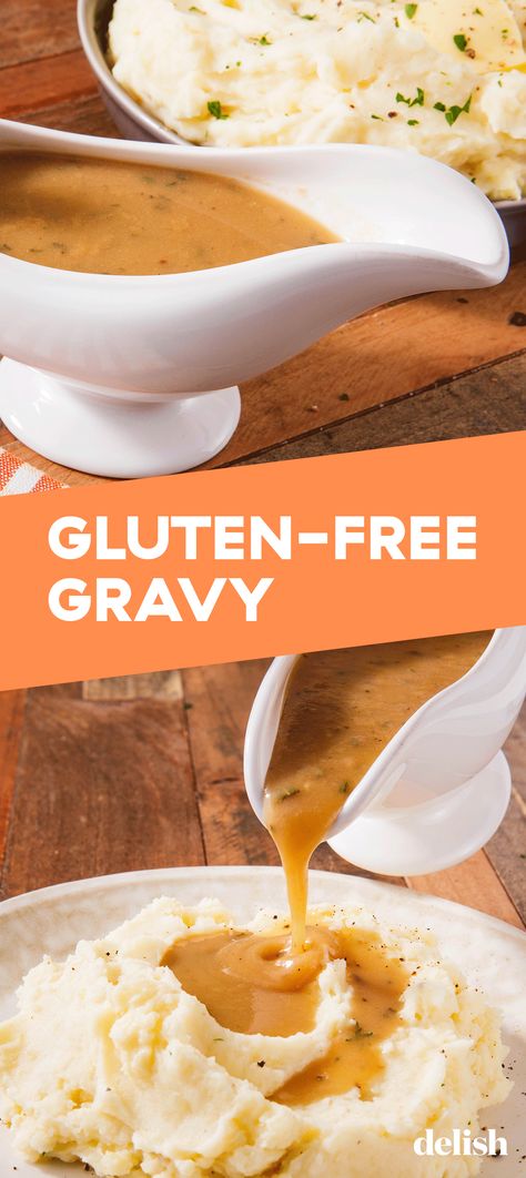 This Gluten-Free Gravy Is Crazy Easy And Super DeliciousDelish Gluten Free Turkey Gravy, Gluten Free Gravy Recipe, Gluten Free Food List, Gluten Free Gravy, Gluten Free Turkey, Gluten Free Sauces, Gluten Free Guide, Dessert Oreo, Gluten Free Holiday