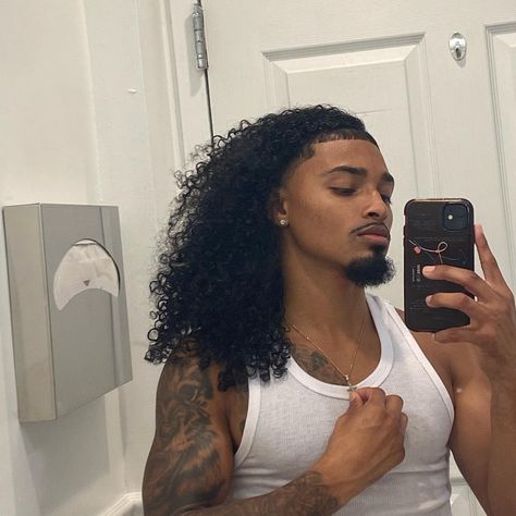 Long Hair Shape Up Men, Men With Long Curly Hair, Visual Storyboard, Black Men Long Hairstyles, Long Curly Hair Men, Afro Hairstyles Men, Natural Hair Men, Black Men Haircut, Guy Haircuts Long