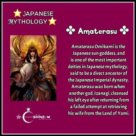 Goddess Of Sun, Goddess Amaterasu, Amaterasu Omikami, Japanese Mythical Creatures, Japanese Urban Legends, Japanese Goddess, God And Goddess, Japanese Legends, World Mythology