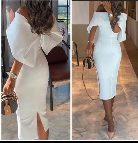 White Dinner Dresses Classy Elegant, Elegant Civil Wedding Dress Classy, White Dress Classy Elegant Short, Jumpsuit Elegant Chic Classy, Shimmery Prom Dress, Luxury Dress Classy, Midi White Dress, Short Bridal Dress, Reception Bridal Dress