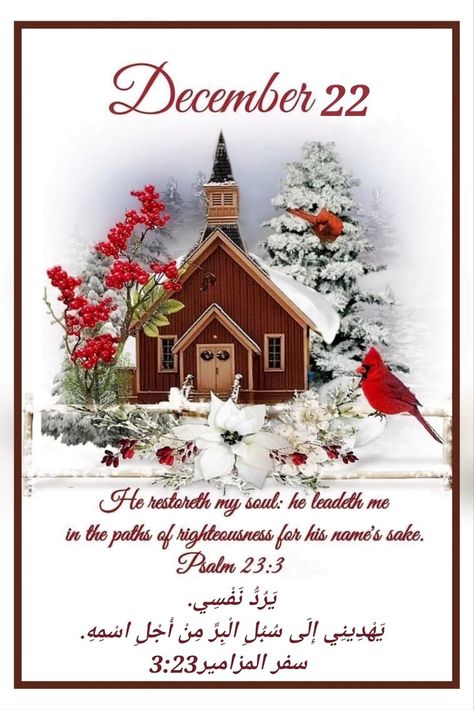 December 22 Blessings, December Blessings, December Scriptures, He Leadeth Me, Christmas Verses, Good Night Funny, Morning God Quotes, Good Morning God, Study Notebook