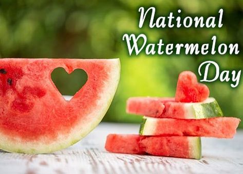 Each year on August 3rd we celebrate National Watermelon Day!  It is no coincidence that National Watermelon Day is celebrated in the hottest month of the year.  Watermelon is a delicious and refreshing summer fruit that is very popular in the summer at picnics, barbecues, and cookouts.  Because watermelons are 92% water, they make the perfect snack for the warm weather. #WatermelonDay #Fruit #SummerTime #WatermelonRecipes #Foods #CleanUp #MessyFruit #FamilyTime National Watermelon Day, Watermelon Day, Heart Diseases, Mind Diet, Heart Month, Control Room, Watermelon Recipes, Red Tomato, Watermelon Slices