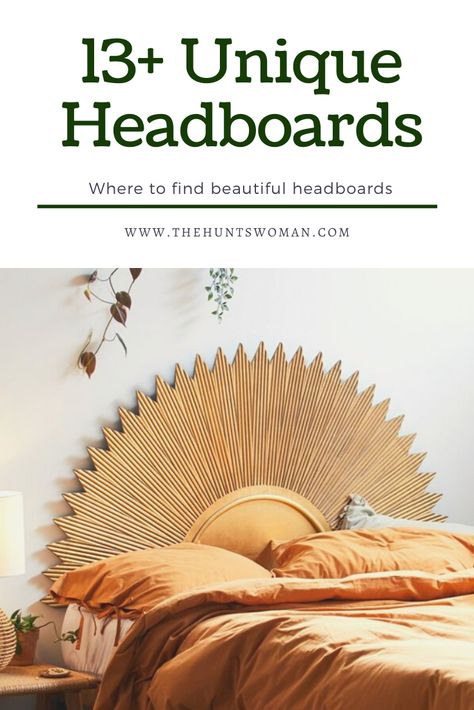 Headboard Ideas Diy, Unique Headboard Ideas, Bedroom Headboard Ideas, Gold Headboard, Unique Bed Frames, Cool Headboards, Headboard Alternative, Headboard Inspiration, Creative Headboard