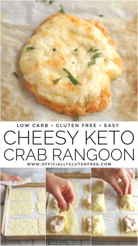 Cheesy Keto Crab Rangoons | Easy Keto Crab Rangoon Appetizer Recipe Keto Crab Rangoon, Keto Apps, Crab Rangoons, Rangoon Recipe, Crab Rangoon Recipe, Cheese Keto, Keto Holiday Recipes, Carnivore Keto, Keto Seafood