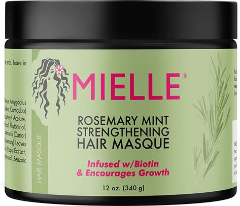 Mielle Organics Rosemary Mint Strengthening Hair Masque, Infused w/Biotin, 12 Ounces : Amazon.co.uk: Beauty Mielle Rosemary Mint, Edge Gel, Thick Natural Hair, Humulus Lupulus, Mielle Organics, Thick Hair Growth, Best Hair Mask, Mint Hair, Mint Oil