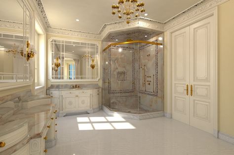 Royal Bathroom, Fancy Bathroom, Royal Room, Minimalist Farmhouse, Master Bathrooms, Mansion Interior, Mansions Luxury, Home Cinema, Design Del Prodotto