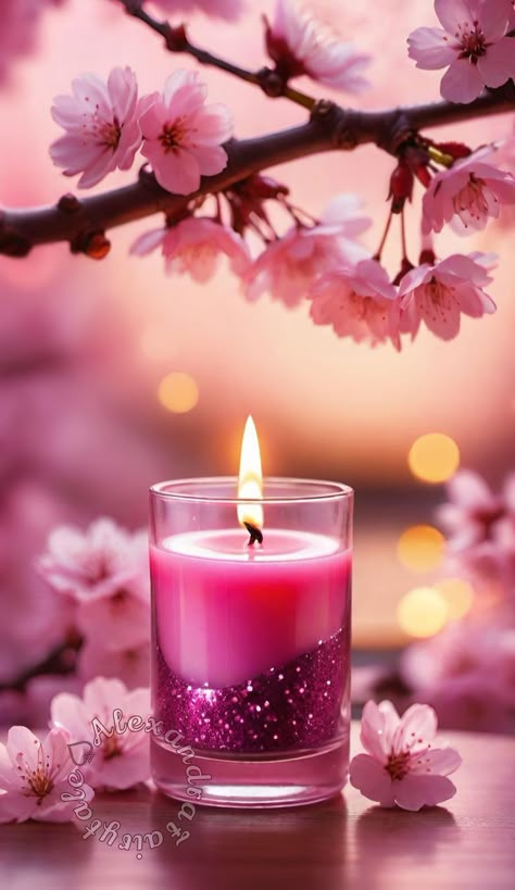 Natural Wallpapers, Tea Wallpaper, Candle Lite, Candle Images, Love Candle, Pink Wallpaper Girly, Pink Cosmetics, Pink Wallpapers, Candle Design