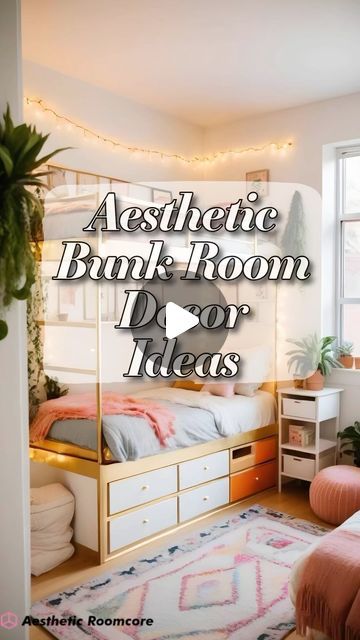 0 likes, 0 comments - aestheticroomcore on July 12, 2024: "✨Bunk Room Ideas | Aesthetic Bunk Room Decor ✨ Looking to transform your space into a stylish and functional bunk room? Check out our latest ideas and inspiration! Whether you’re creating a cozy nook or maximizing a small space, we’ve got you covered. Discover creative bunk bed designs, space-saving solutions, themed decor ideas and more. Tag a friend who would love these ideas!✨✨ #bunkbeds #bunkroom #bunkbedsforkids #bunkbedideas #sm Bottom Bunk Bed Decorating Ideas, Bunk Room Decor, Aesthetic Bunk Bed, Bunk Bed Decorating Ideas, Bunker Bed, Bunk Room Ideas, Bottom Bunk, Bunk Bed Designs, Room Ideas Aesthetic