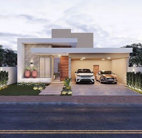 Modern Small House Design, Modern Style House Plans, Modern House Facades, House Arch Design, Modern Exterior House Designs, Architecture Model House, Minimal House Design, Bungalow House Plans, Minimalist House Design