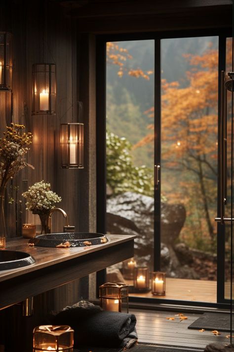 Aesthetic Harmony: Luxury Japandi Bathroom with Elegant Japanese View Luxury Japandi, Modern Chinese Bedroom, Luxury Bedroom Interior Design, Japandi Bathroom, Asian Interior Design, Luxury Bathroom Interior, Jacuzzi Bathtub, Minimalist Bathroom Design, Luxury Home Design