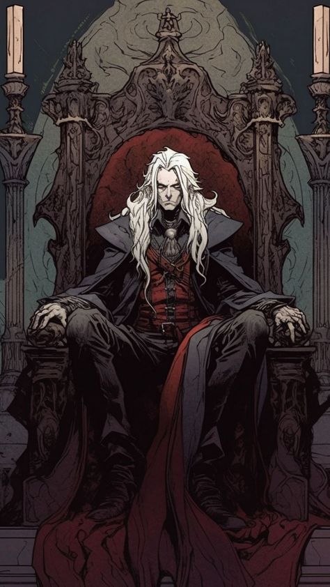 Vampire King Art, Vampire Throne, Dracula Marvel, Vampire Royalty, Marvel Horror, Royal Vampire, Fantasy Vampire, Vampire King, Evil Characters