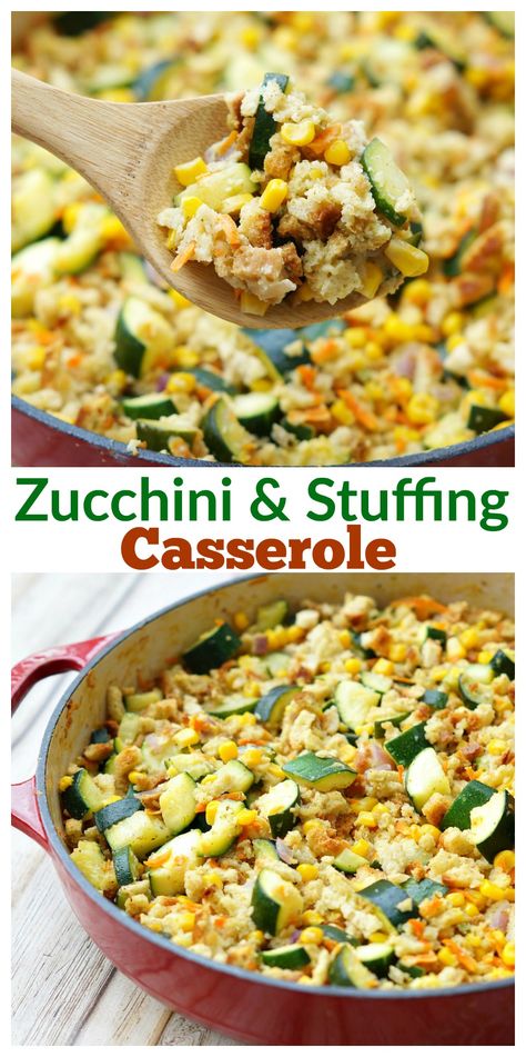 Zucchini Stuffing Casserole Recipe, Zucchini Stuffing Casserole, Zucchini Side Dish Recipes, Stove Top Stuffing Recipes, Stove Top Stuffing, Zucchini Casserole Recipes, Zucchini Side Dishes, Zucchini Recipe, Zucchini Casserole