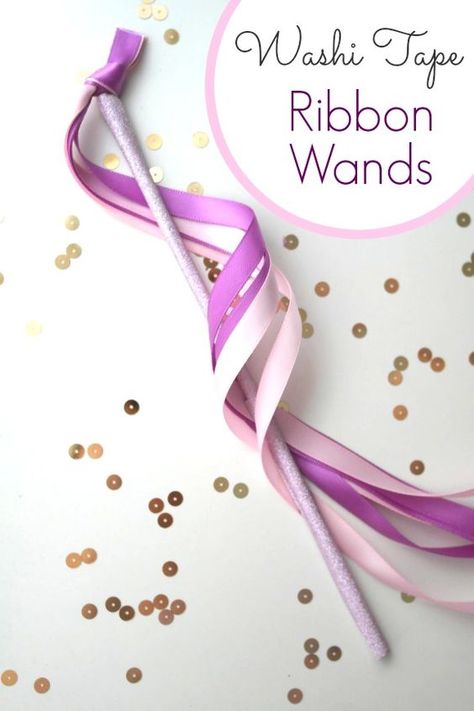 Learn how to make these DIY Ribbon Wands for princess or fairy parties! See more party ideas at CatchMyParty.com! Diy Ribbon Wands, Music Party Favors, Fairy Party Ideas, Fairy Princess Party, Princess Wands, Ribbon Wands, Baby Shower Photo Booth, Princess Party Ideas, Diy Wand